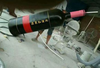 商業(yè)街瓶子雕塑 烤漆擺件 彩繪雕塑
