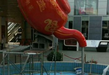 公園懸壺雕塑 創(chuàng)意企業(yè)擺件 美陳雕塑