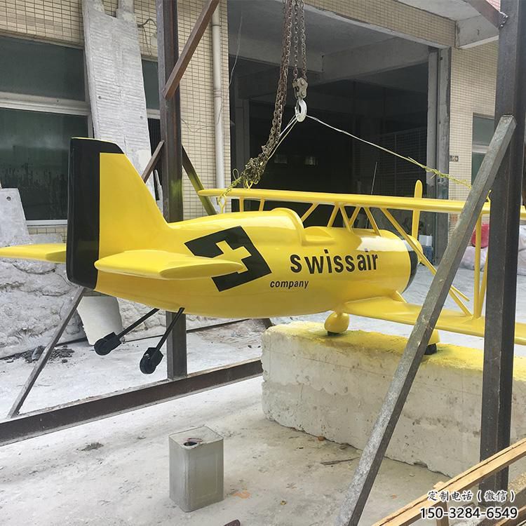 公園飛機雕塑 創(chuàng)意企業(yè)擺件 美陳雕塑