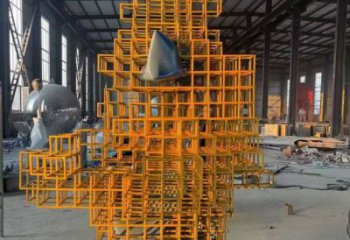 異形魔方雕塑 現(xiàn)代校園小品 校園雕塑