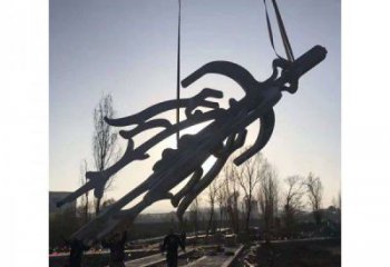 彩繪文字雕塑 懸空餐飲店擺件 街頭雕塑