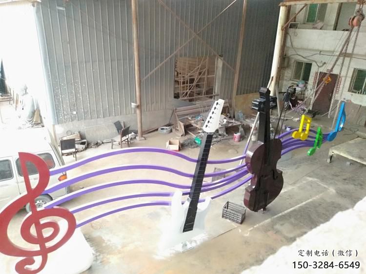 音符雕塑 電鍍現(xiàn)代小品 公園雕塑