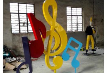 別墅區(qū)音符雕塑 大型別墅區(qū)擺件 剪影雕塑