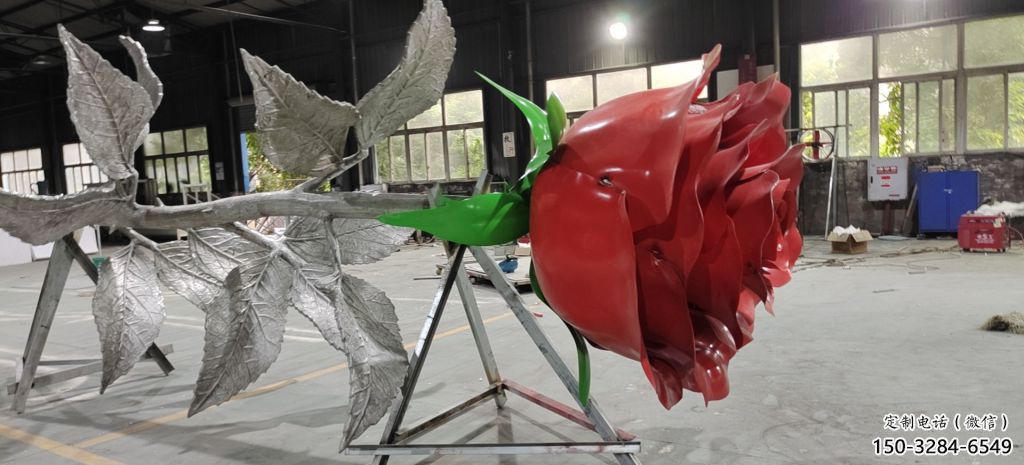 園林玫瑰雕塑 大型景觀花朵雕塑 中式雕塑