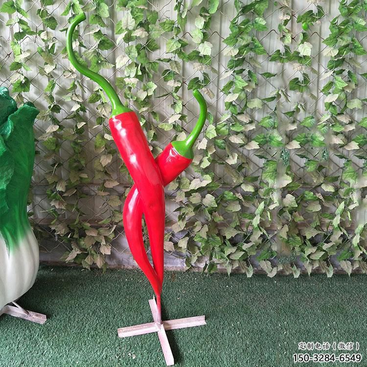 仿真辣椒雕塑 店門(mén)口園林雕塑 蔬菜小品