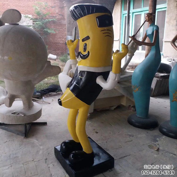 風(fēng)景區(qū)香蕉雕塑 售樓處廣場(chǎng)雕塑 彩繪擺件