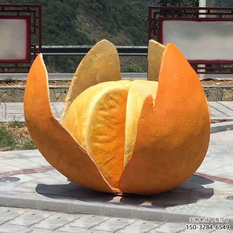 檸檬雕塑，水果仿真擺件，公園廣場(chǎng)雕塑 (5)
