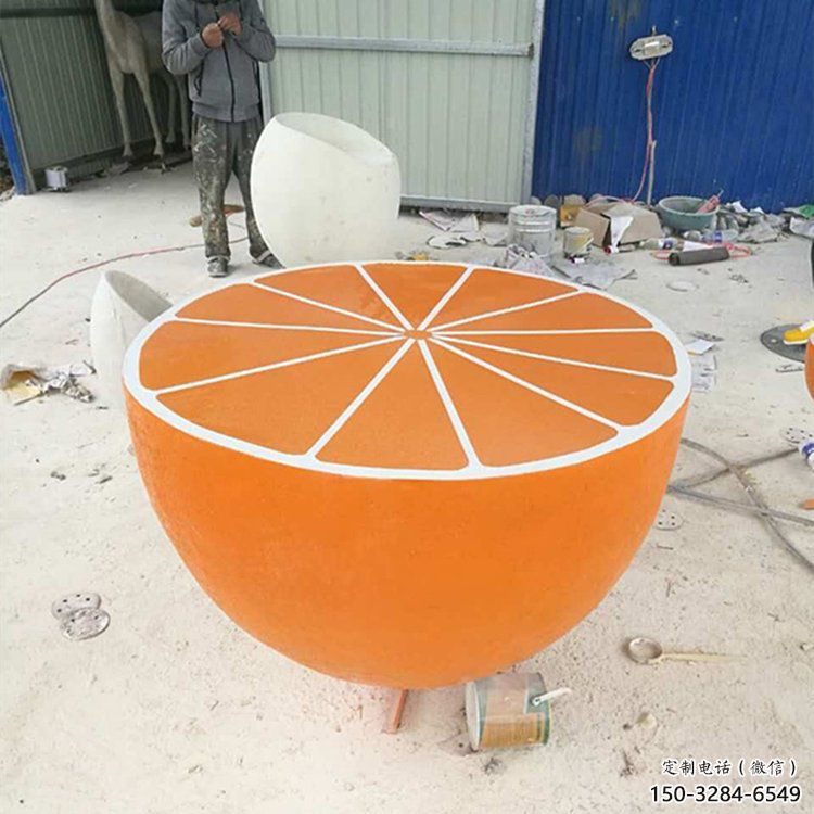 檸檬雕塑，水果仿真擺件，公園廣場(chǎng)雕塑 (13)