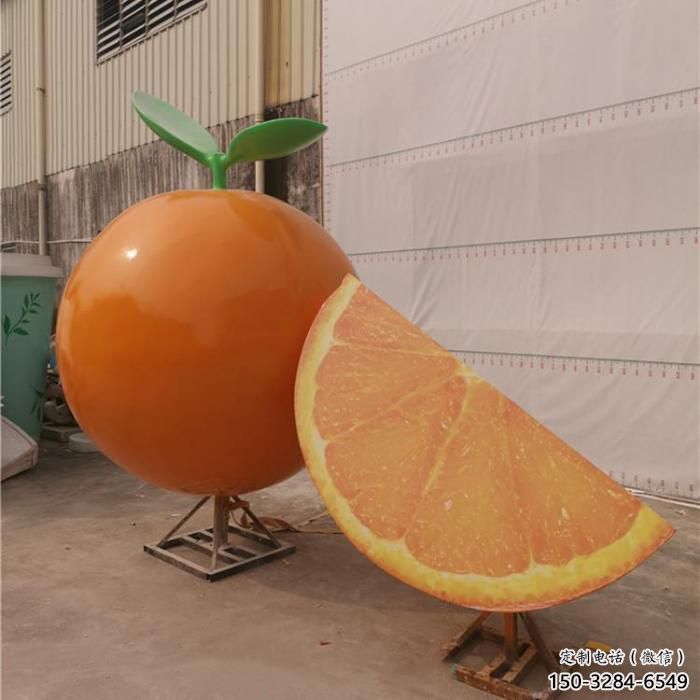 檸檬雕塑，水果仿真擺件，公園廣場雕塑 (11)