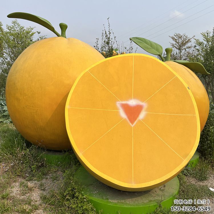 檸檬雕塑，水果仿真擺件，公園廣場雕塑 (18)