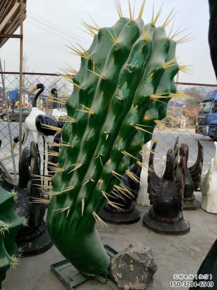 草地仙人掌雕塑 現(xiàn)代校園花卉雕塑 大型植物雕塑