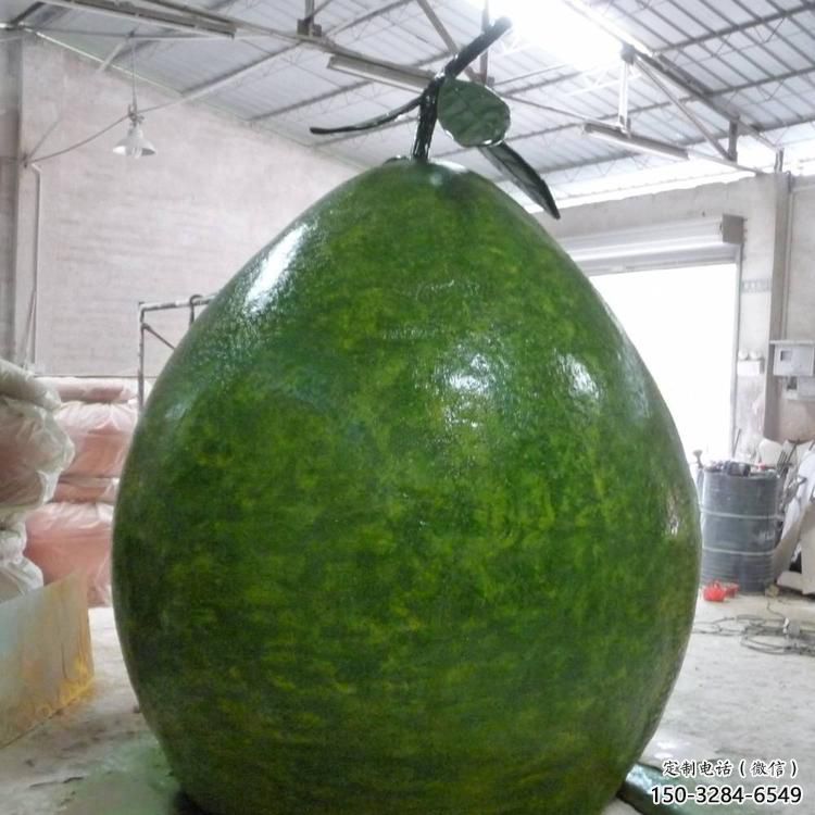 街道柚子雕塑 現(xiàn)代景觀水果雕塑 彩繪果蔬雕塑