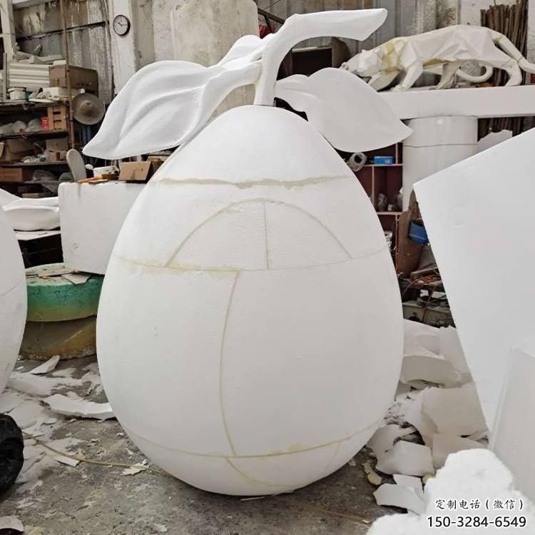 商業(yè)街柚子雕塑 烤漆水果雕塑 彩繪果蔬雕塑