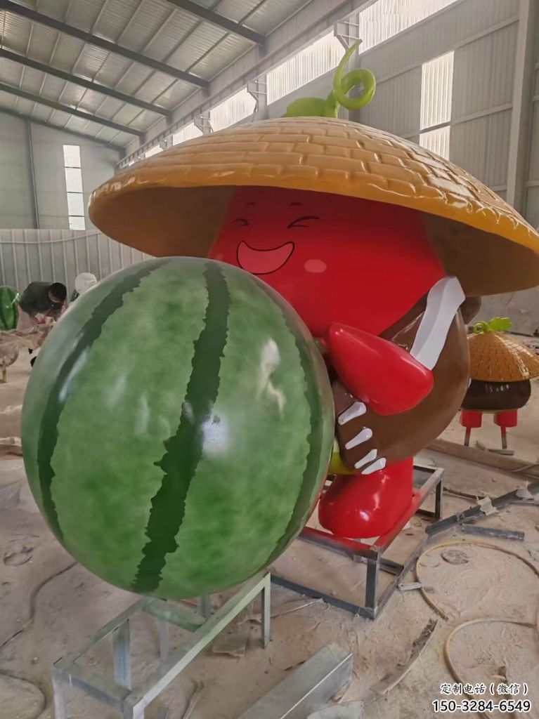 風(fēng)景區(qū)西瓜雕塑 售樓處廣場雕塑 卡通擺件