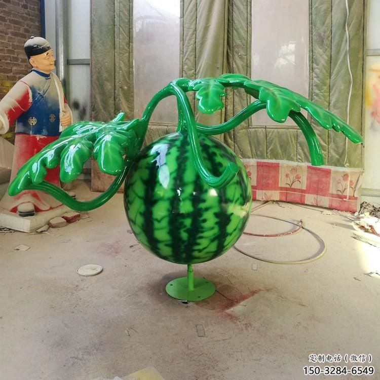室內(nèi)西瓜雕塑 仿真景觀水果雕塑 大型果蔬雕塑