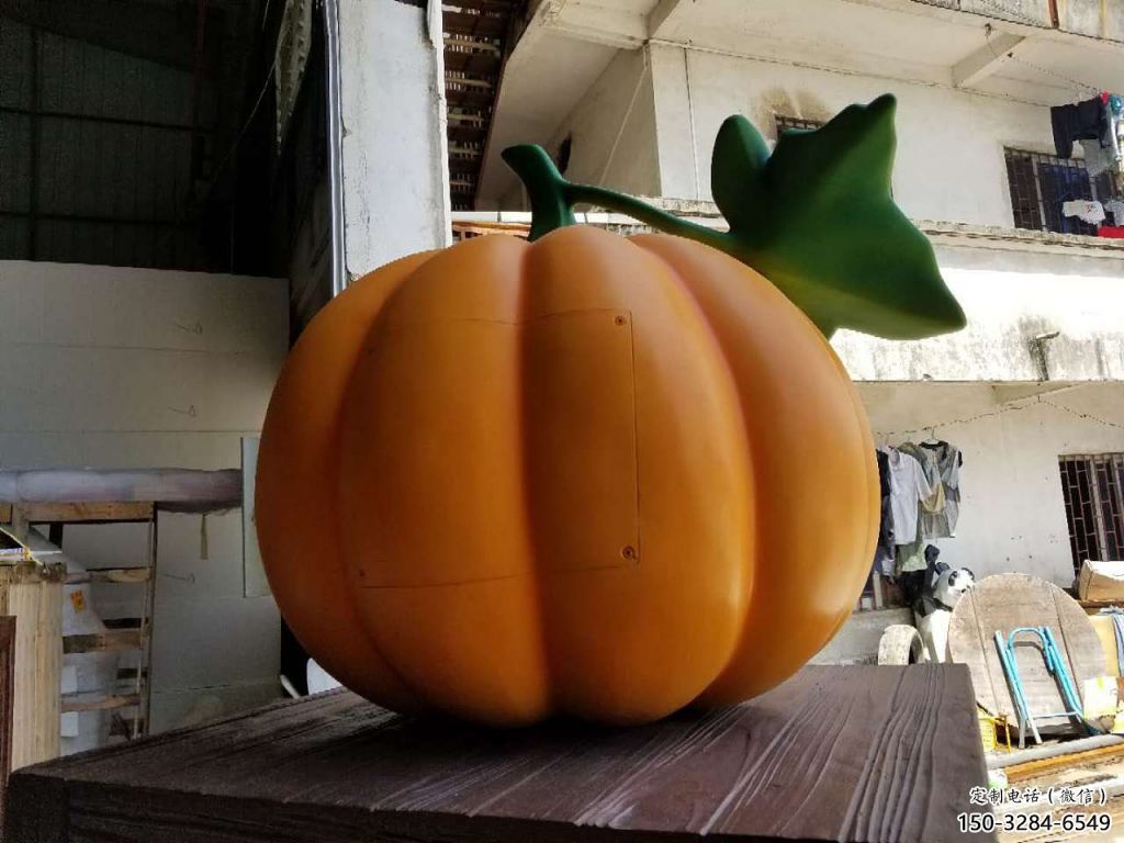 房地產(chǎn)南瓜雕塑 現(xiàn)代景觀水果雕塑 幾何果蔬雕塑