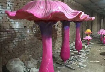 商場(chǎng)蘑菇雕塑 仿真雕塑 店門口小品