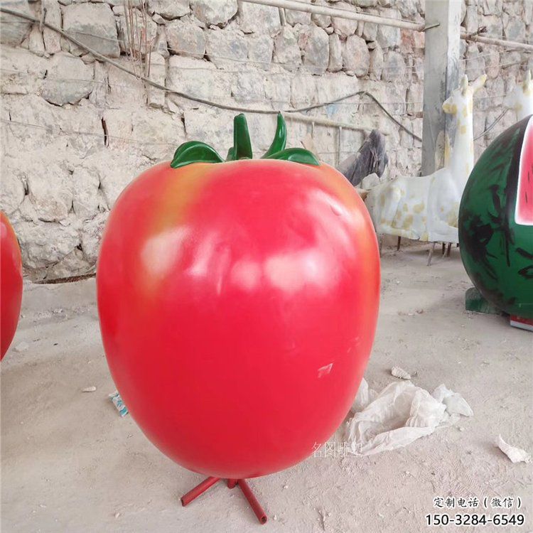 店門(mén)口西紅柿雕塑 創(chuàng)意景觀雕塑 仿真擺件