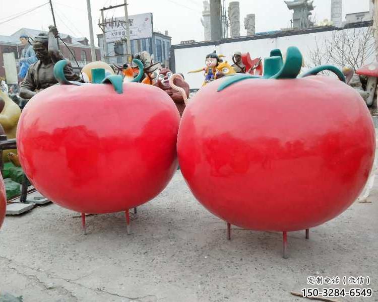 仿真西紅柿雕塑 店門口園林雕塑 果蔬小品