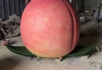 抽象桃子雕塑 店門口彩繪雕塑 步行街?jǐn)[件