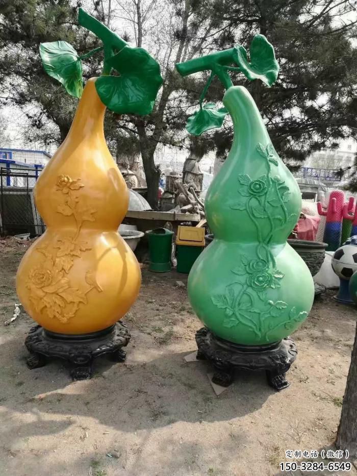 公園葫蘆雕塑 創(chuàng)意企業(yè)雕塑 美陳植物雕塑