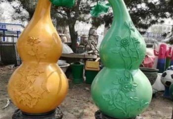 公園葫蘆雕塑 創(chuàng)意企業(yè)雕塑 美陳植物雕塑