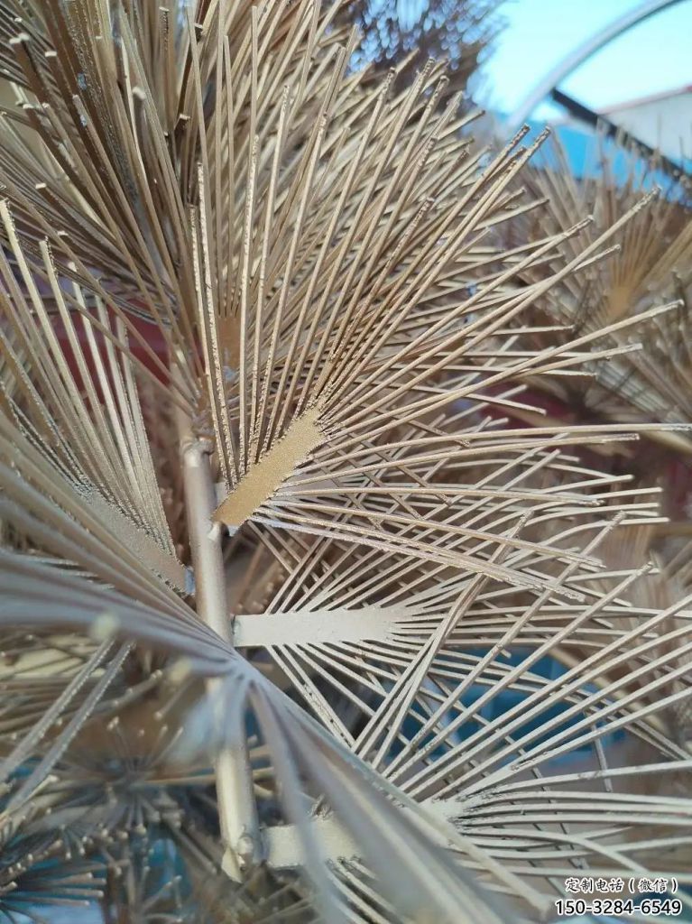 廣場松樹雕塑 抽象大樹雕塑 烤漆植物雕塑