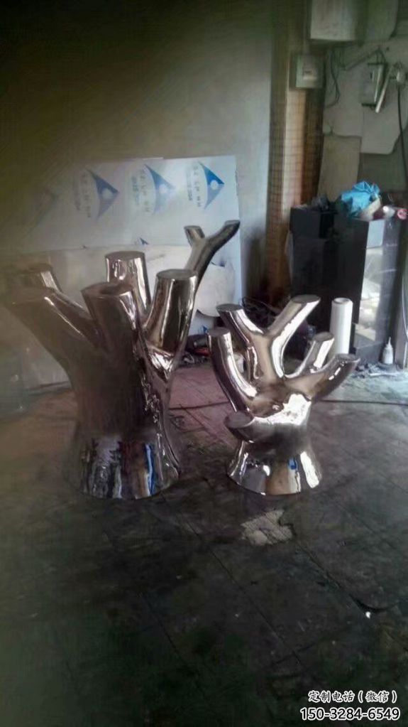 創(chuàng)意樹樁雕塑 啞光大樹雕塑 公園植物雕塑