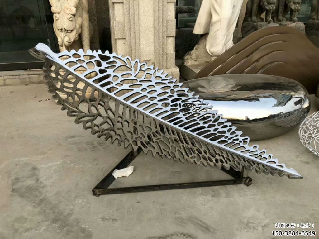 房地產(chǎn)樹葉雕塑 現(xiàn)代景觀植物雕塑 幾何花卉雕塑