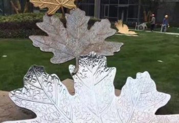 戶外樹葉雕塑 噴漆花卉雕塑 燈光植物雕塑