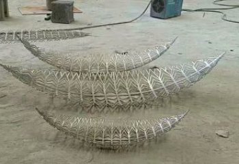 街道樹葉雕塑 現(xiàn)代景觀植物雕塑 彩繪花卉雕塑