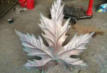 樹葉雕塑 抽象藝術(shù)植物雕塑 烤漆花卉雕塑