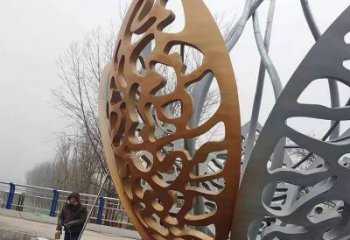 園林樹(shù)葉雕塑 大型花卉雕塑 中式植物雕塑