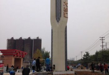 大門(mén)口精神堡壘雕塑 發(fā)光公園標(biāo)識(shí)雕塑 仿真文化雕塑