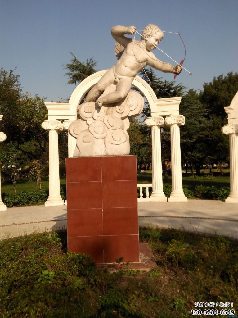 商業(yè)街丘比特雕塑 烤漆歐式雕塑 彩繪肖像雕塑