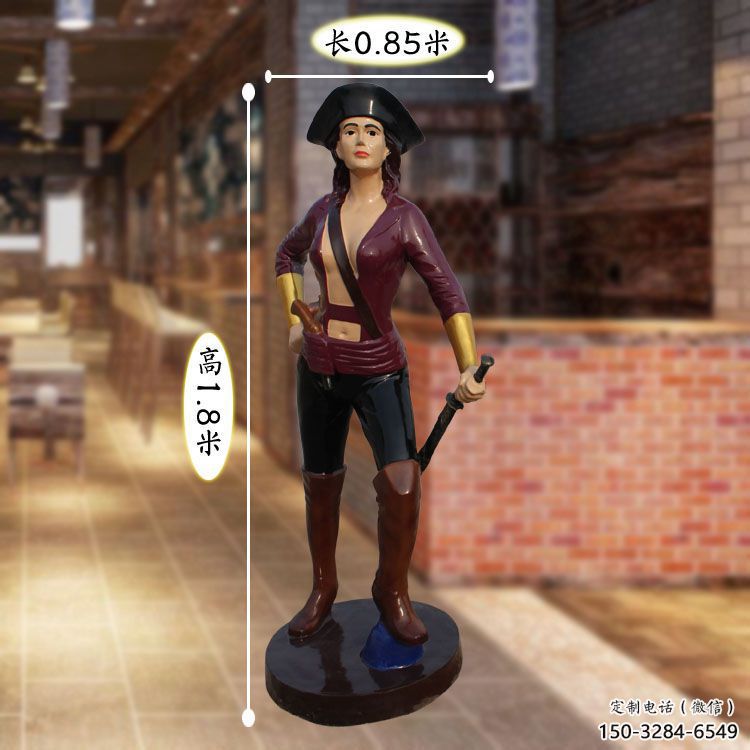 步行街海盜雕塑廠 游樂(lè)場(chǎng)卡通雕塑 鑄造動(dòng)漫雕塑