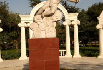 商業(yè)街丘比特雕塑 烤漆歐式雕塑 彩繪肖像雕塑