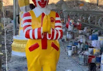 彩繪小丑雕塑生產(chǎn) 民俗雕塑 步行街?jǐn)[件