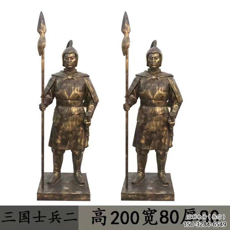 仿真武士雕塑 店門(mén)口園林雕塑 民俗小品