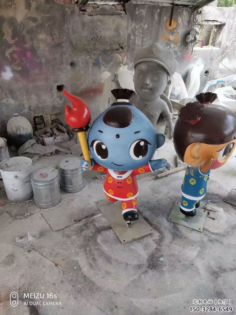公園娃娃雕塑 酒店門口雕塑 彩繪擺件