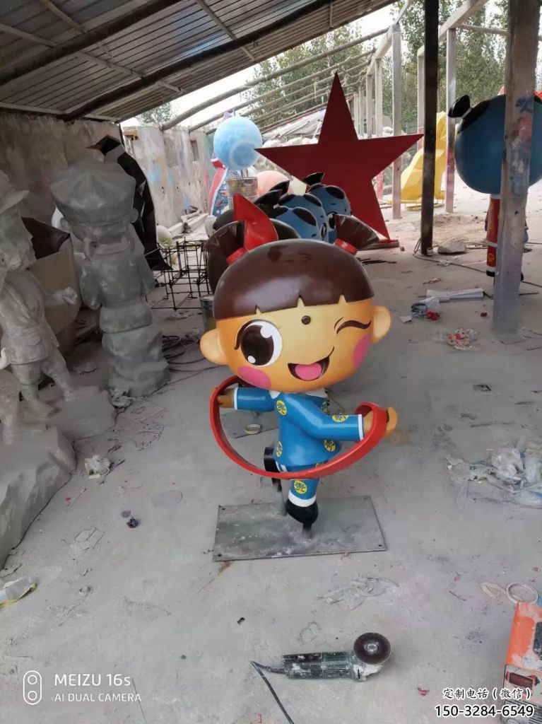 酒店娃娃雕塑 庭院動(dòng)漫雕塑 彩繪小品