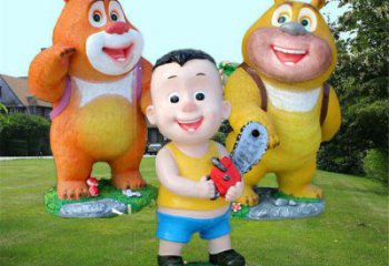 廣場(chǎng)大頭兒子雕塑 公園卡通雕塑 抽象擺件