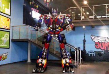 創(chuàng)意機(jī)器人雕塑廠家 步行街店門(mén)口雕塑 卡通小品