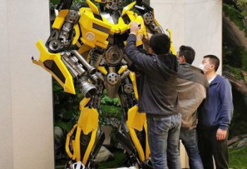 大門(mén)口機(jī)器人雕塑廠家 發(fā)光公園卡通雕塑 仿真動(dòng)漫雕塑