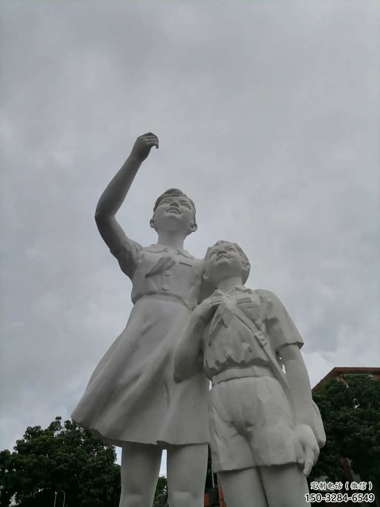 大型少先隊(duì)員雕塑 商業(yè)街廣場(chǎng)雕塑 彩繪擺件