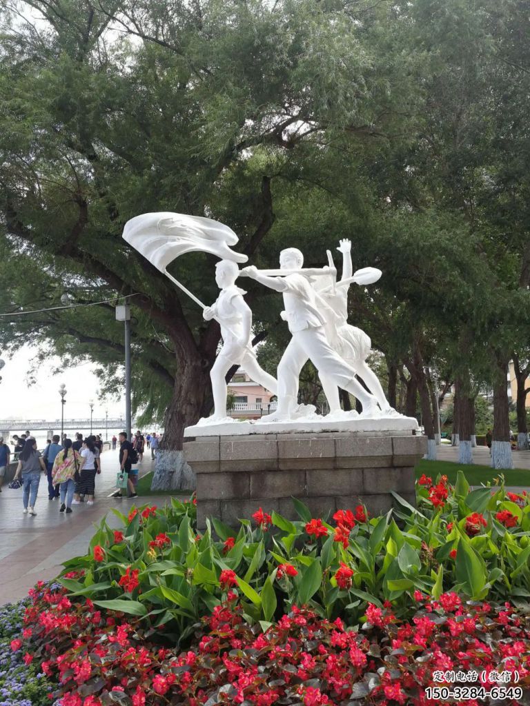 庭院少先隊(duì)員雕塑 城市彩繪雕塑 學(xué)生小品