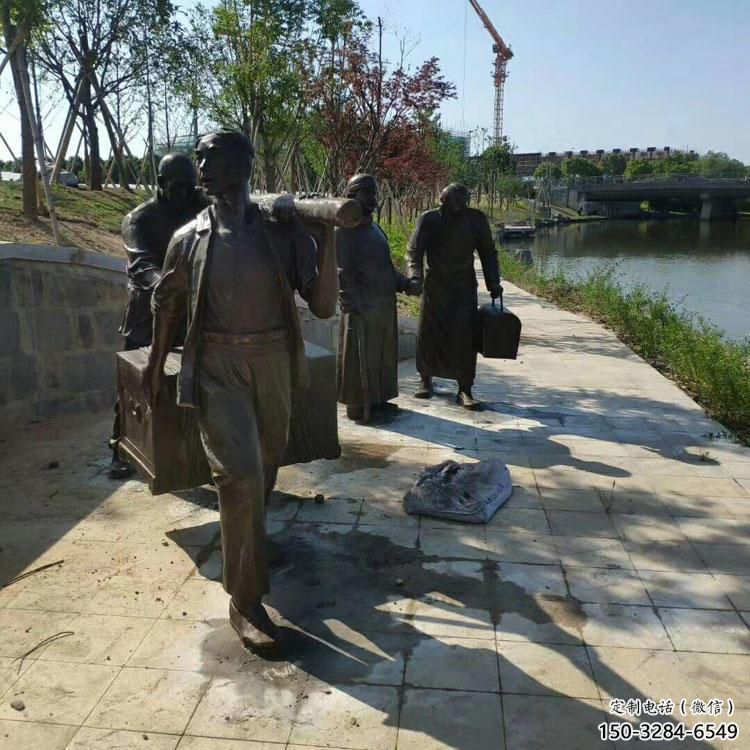 園林釣魚雕塑 城市廣場(chǎng)雕塑 步行街?jǐn)[件