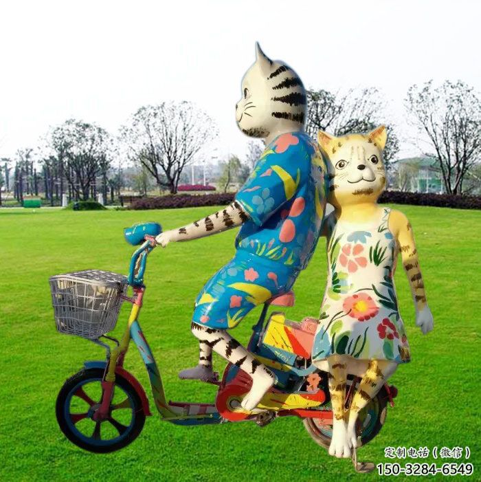 公園機(jī)器貓雕塑 酒店門口雕塑 彩繪擺件