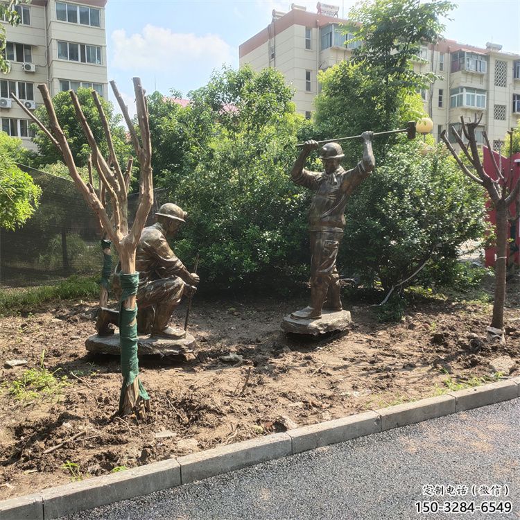 農(nóng)村工人雕塑 抽象藝術(shù)勞動(dòng)雕塑 烤漆民俗雕塑