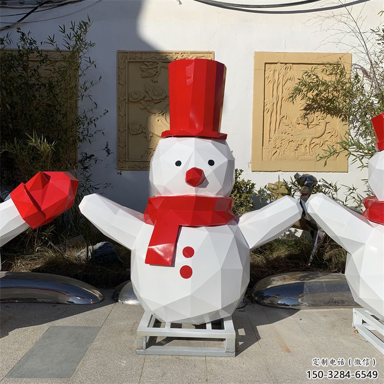 彩繪雪人雕塑廠家 大型城市雕塑 商業(yè)街?jǐn)[件